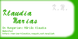 klaudia marias business card